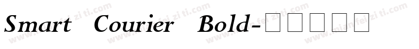 Smart Courier Bold字体转换